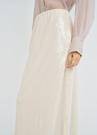 Прямая юбка с пайетками