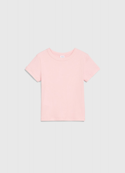

Футболка в рубчик для девочек, Розовый
