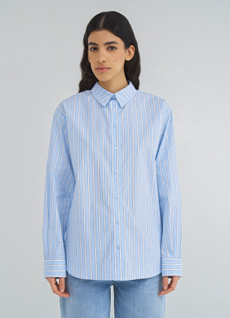 Рубашка в полоску из хлопка