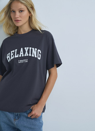 Футболка оверсайз с принтом