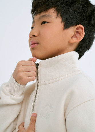 Свитшот с воротником-стойкой на молнии для мальчиков