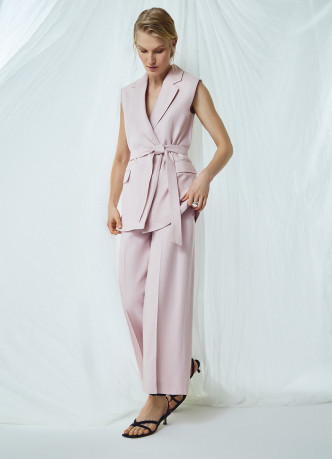 Широкие брюки со льном