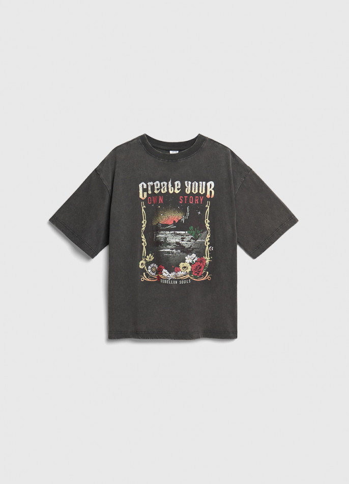 Футболка с принтом для девочек