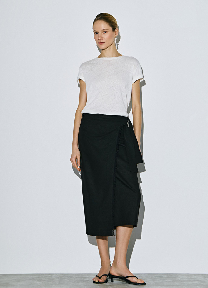 Миди-юбка на запах