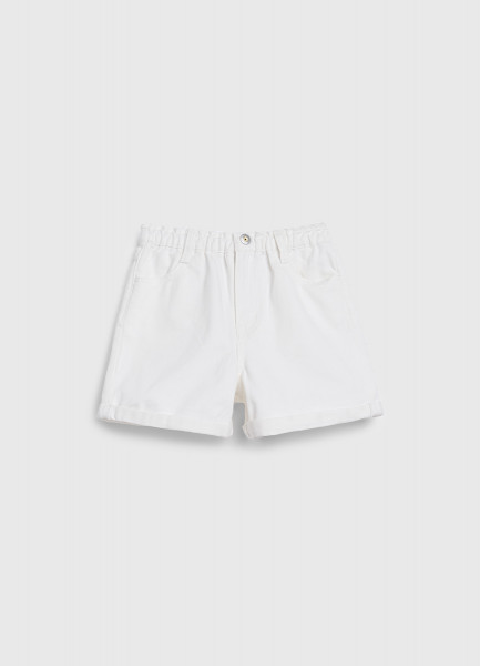 Джинсовые шорты для девочек, Белый