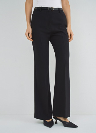 Расклёшенные брюки с ремнём