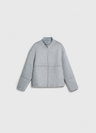 Бомбер из пальтовой ткани