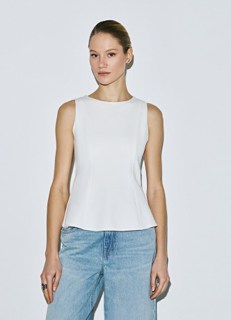 Майка с баской и рельефами