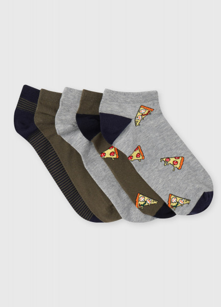 Короткие носки с жаккардом «пиццы»