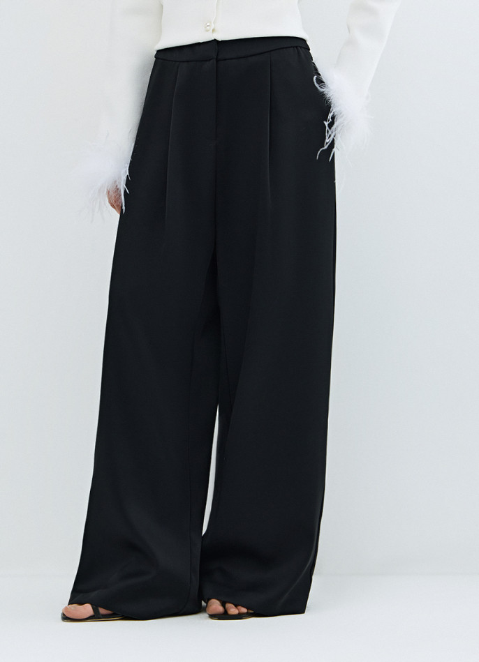 Атласные прямые брюки