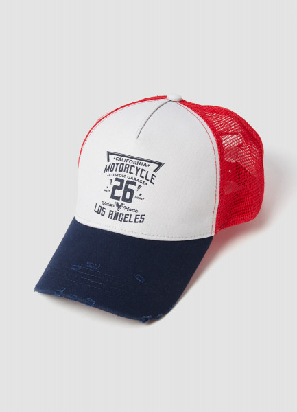 

Кепка с принтом, Светло-бежевый