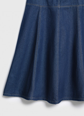 Джинсовая юбка миди