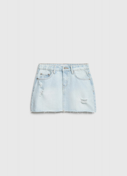 Джинсовая юбка для девочек, Голубой