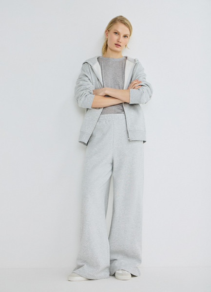 

Широкие брюки с эластичным поясом, Серый