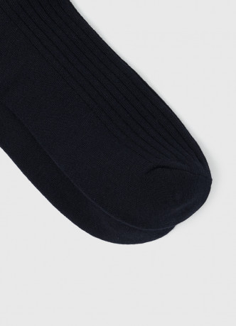 Высокие носки в рубчик с вышивкой