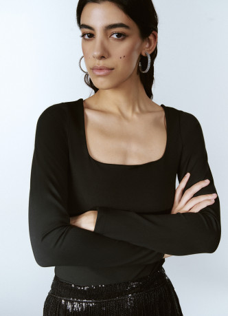 Боди с длинным рукавом