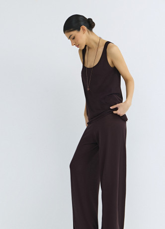 Широкие вязаные брюки