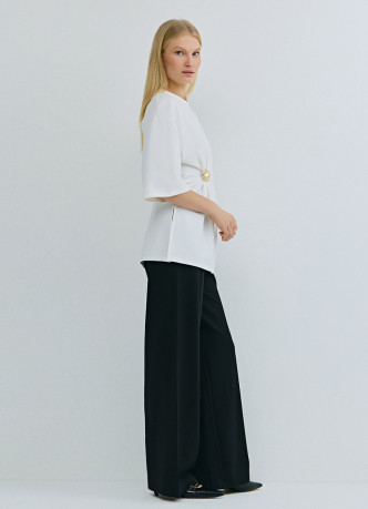 Широкие брюки из трикотажа