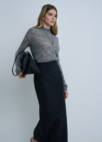 Прямая юбка миди