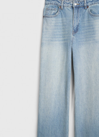 Широкие джинсы с высокой посадкой