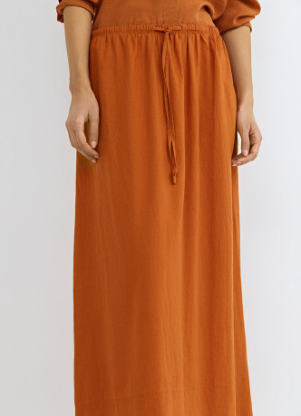 Юбка изо льна с поясом на кулиске