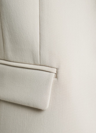 Двубортный жакет с драпировкой