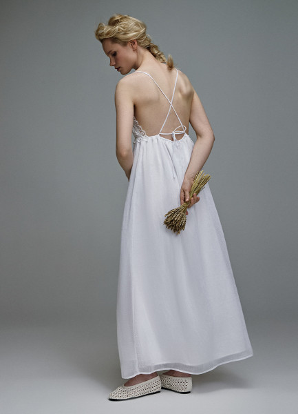 

Сарафан с декоративным лифом, Белый