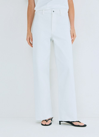 Укороченные джинсы Wide leg с высокой посадкой