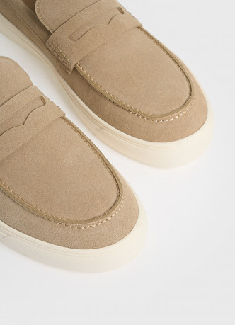 Лоферы из искусственной замши