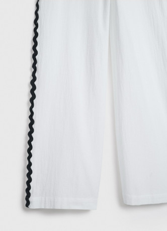 Брюки из хлопка с лампасами