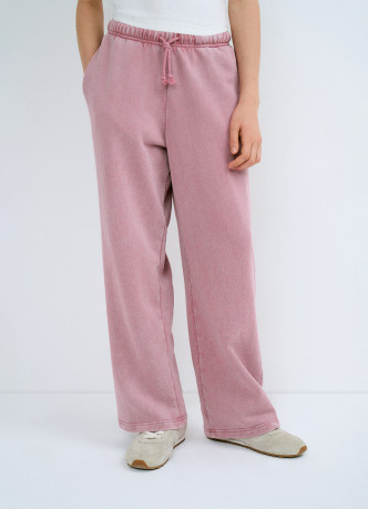 Трикотажные брюки с эффектом стирки для девочек