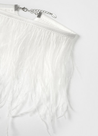 Колье из натуральных перьев