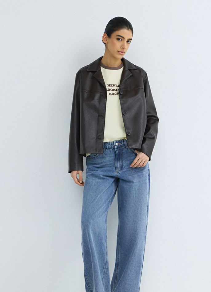 Куртка из искусственной кожи