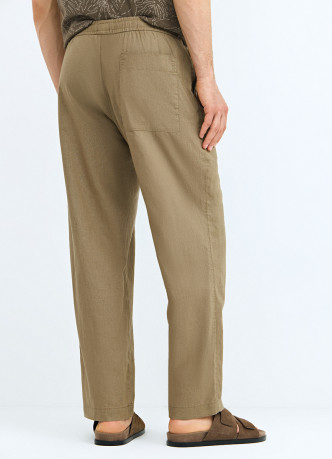 Брюки изо льна и хлопка