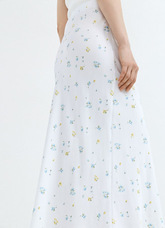 Юбка миди с цветочным принтом