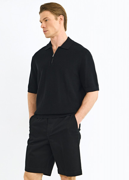 Шорты-бермуды изо льна, Черный