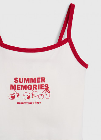 Короткий топ с принтом для девочек