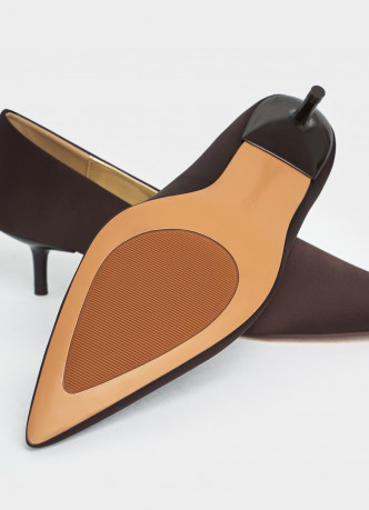 Сатиновые туфли-лодочки