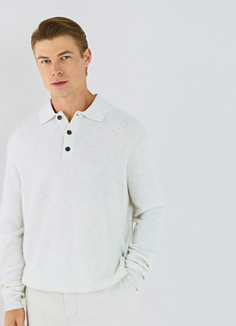 Джемпер поло из шерсти мериноса