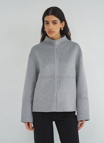 Бомбер из пальтовой ткани