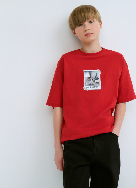 Футболка с принтом для мальчиков Красный 1399₽