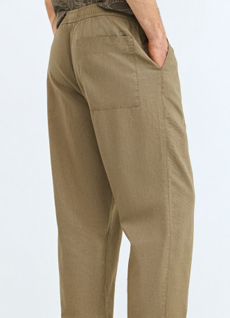 Брюки изо льна и хлопка
