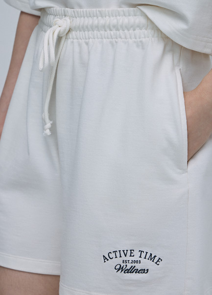 Трикотажные шорты, Белый O`Stin LL66A1O02-01, размер 48