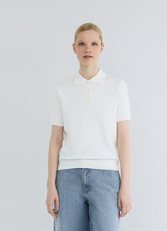 Базовый джемпер поло с коротким рукавом