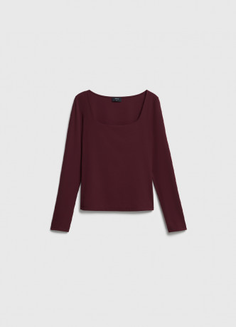 Лонгслив с квадратным вырезом