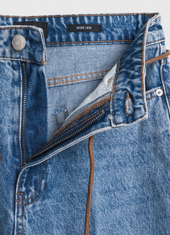 Широкие джинсы Wide leg с ремнём