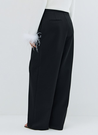 Атласные прямые брюки