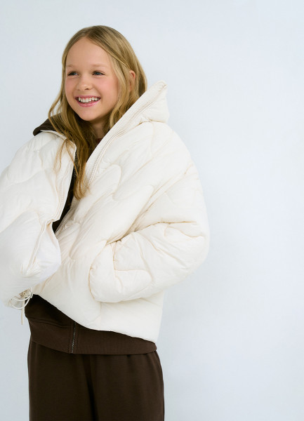 Пуховик для девочек Белый 3999₽