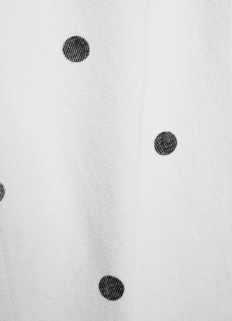 Прямые джинсы в горошек