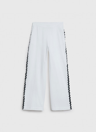 Брюки из хлопка с лампасами